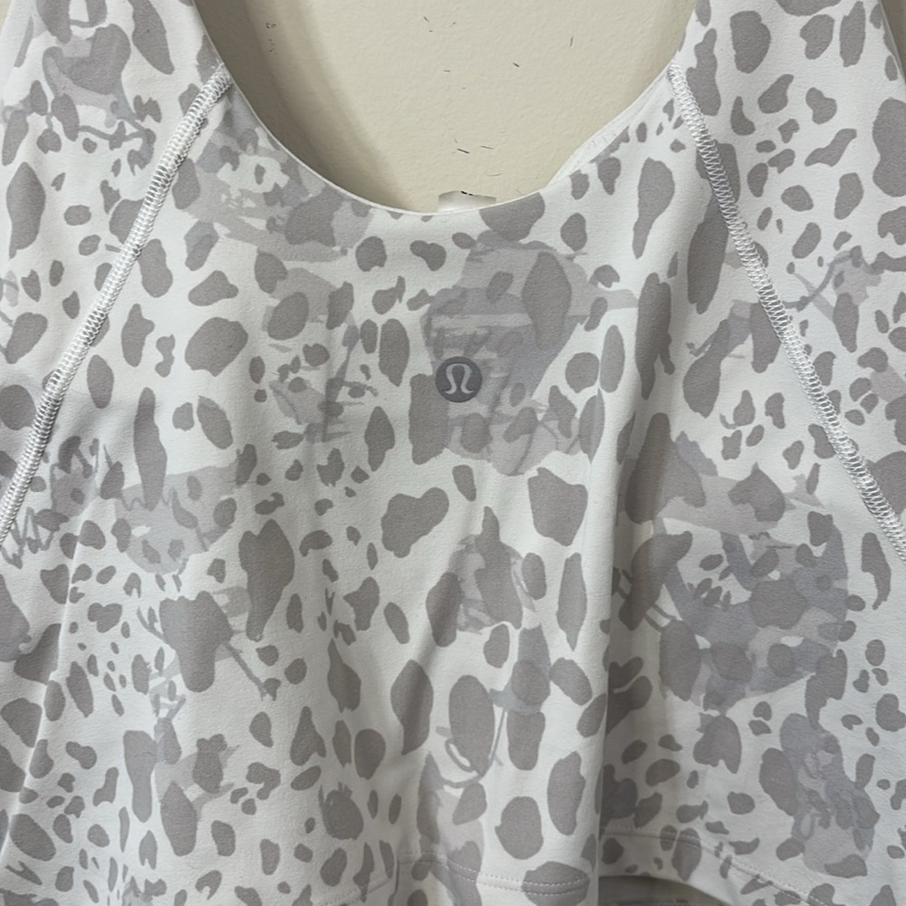 Lululemon Align Tank Top Cheetah Camo Antique White Multi Size 12 - Picture 6 of 8